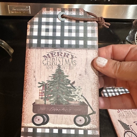 Rustic Holiday Ornament Set with Wagon and Bicycle Design ornaments - Picture 11 of 12